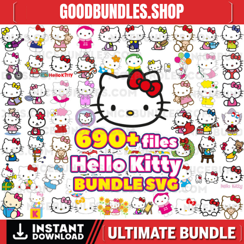 690+ Files Hello Kitty Bundle, Kawaii Kitty Svg Bundle, Cute Cat Svg, Kitty Svg, Kawaii Kitty Clipart, Kawaii Kitty Svg