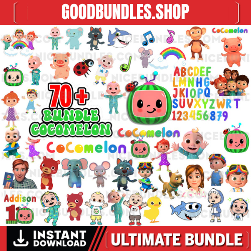 Cocomelon Bundle, Layered Cartoon Svg,Png,Pdf, Vector, Sickers, Clipart, Svg For Cricut, Cocomelon Bundle, Cocomelon Svg, Cocomelon Png