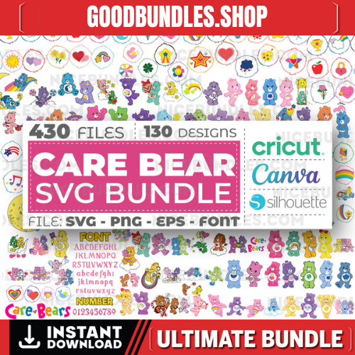 Care Bears Svg Bundle, Layered Design, Vector Files, SVG for Cricut, Clipart, Svg For Files, Care Bears Png, Instant Download, Silhouette
