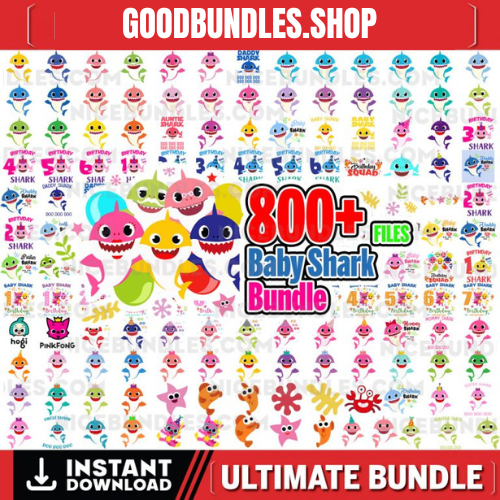 800+ Files Baby Shark Bundle, Baby Shark Svg – Png, Baby Shark Family Png, Baby Shark Birthday Png, Digital Download