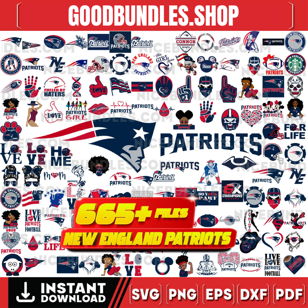665 Files New England Patriots Team Bundle Svg, New England Patriots svg, NFL Teams svg, NFL Svg, Png, Dxf, Eps, Instant Download