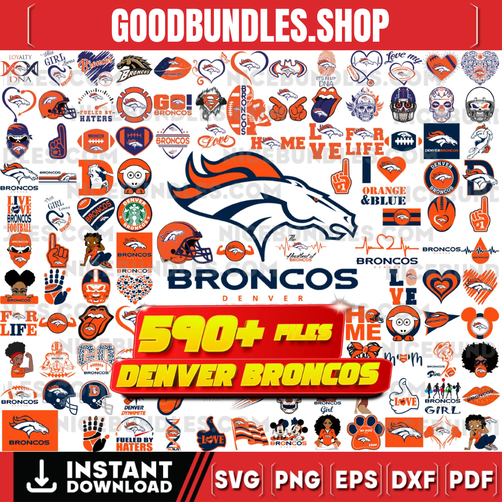 590 Files Denver Broncos Team Bundle Svg, Denver Broncos svg, NFL Teams svg, NFL Svg, Png, Dxf, Eps, Instant Download