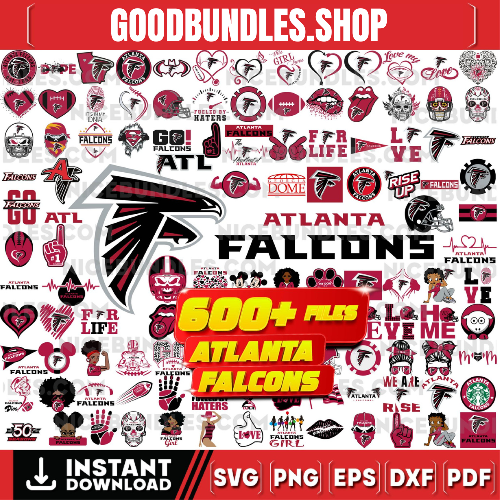 600 Files Atlanta Falcons Team Bundle Svg, Atlanta Falcons svg, NFL Teams svg, NFL Svg, Png, Dxf, Eps, Instant Download