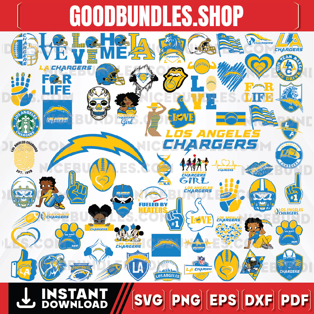 50 Files Los Angeles Chargers Svg Bundle, Los Angeles Svg, Chargers svg, Los Angeles Chargers Svg, NFL teams svg, NFL svg, Team Bundle Svg, png dxf,eps