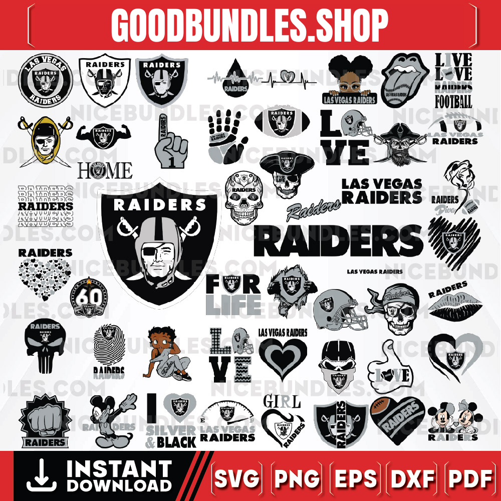 50 Files Las Vegas Raiders Team Bundle Svg, Las Vegas Raiders svg, NFL Teams svg, NFL Svg, Png, Dxf, Eps, Instant Download