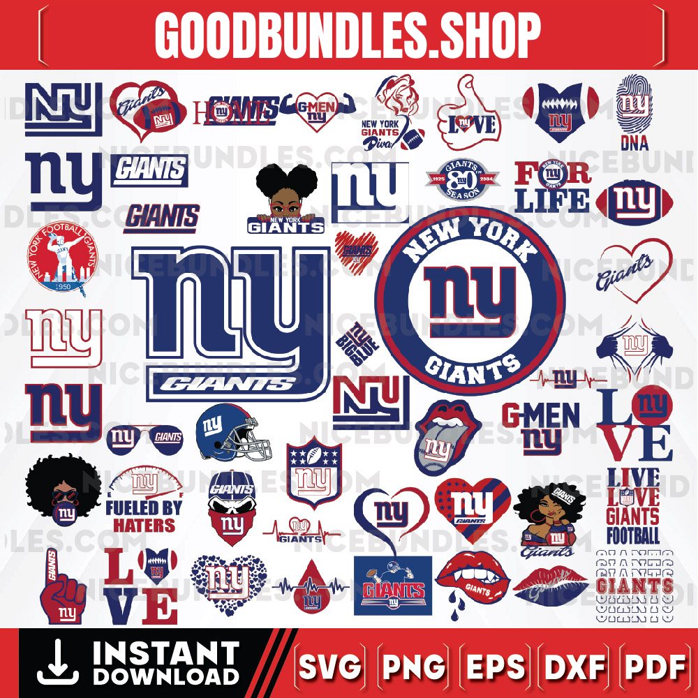 50 Files New York Giants Team Bundle Svg, New York Giants svg, NFL Teams svg, NFL Svg, Png, Dxf, Eps, Instant Download