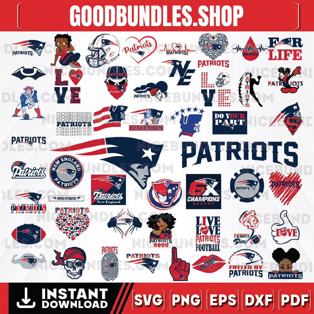 50 Files New England Patriots Team Bundle Svg, New England Patriots svg, NFL Teams svg, NFL Svg, Png, Dxf, Eps, Instant Download