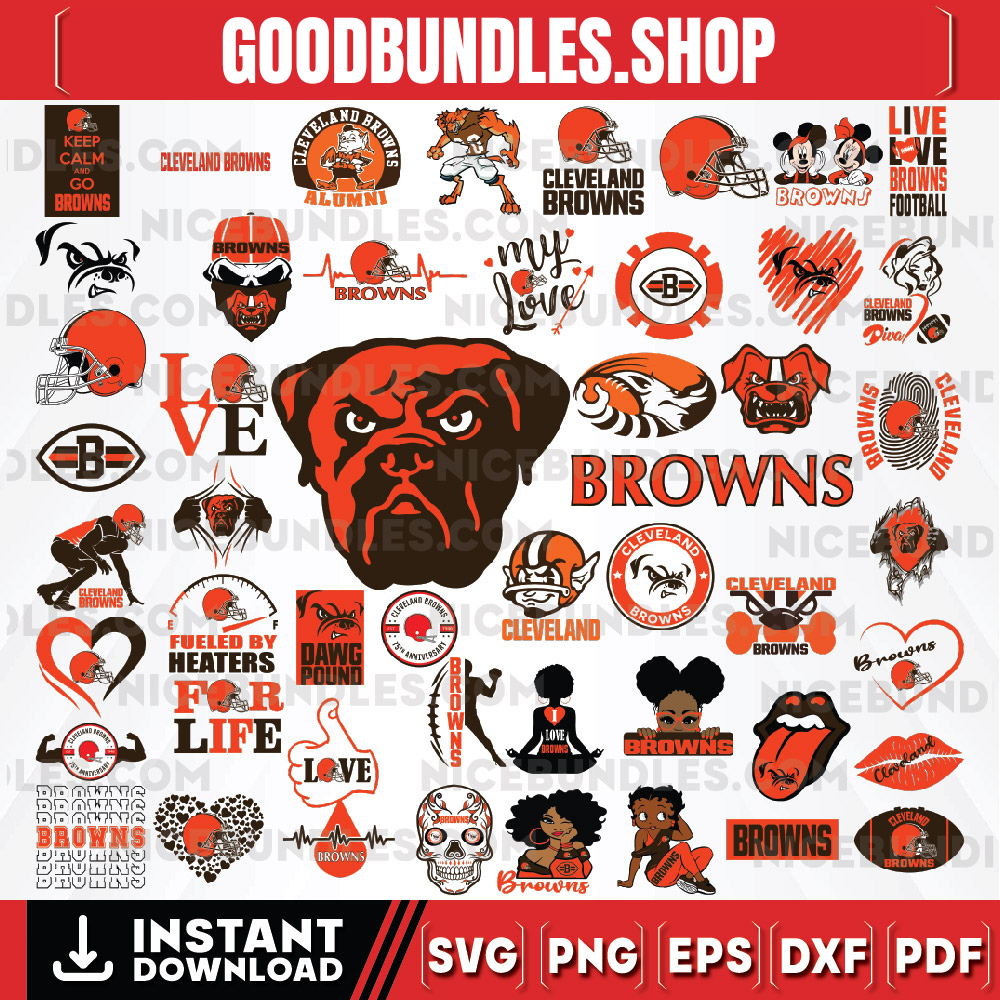 50 Files Cleveland Browns Team Bundle Svg, Cleveland Browns svg, NFL Teams svg, NFL Svg, Png, Dxf, Eps, Instant Download