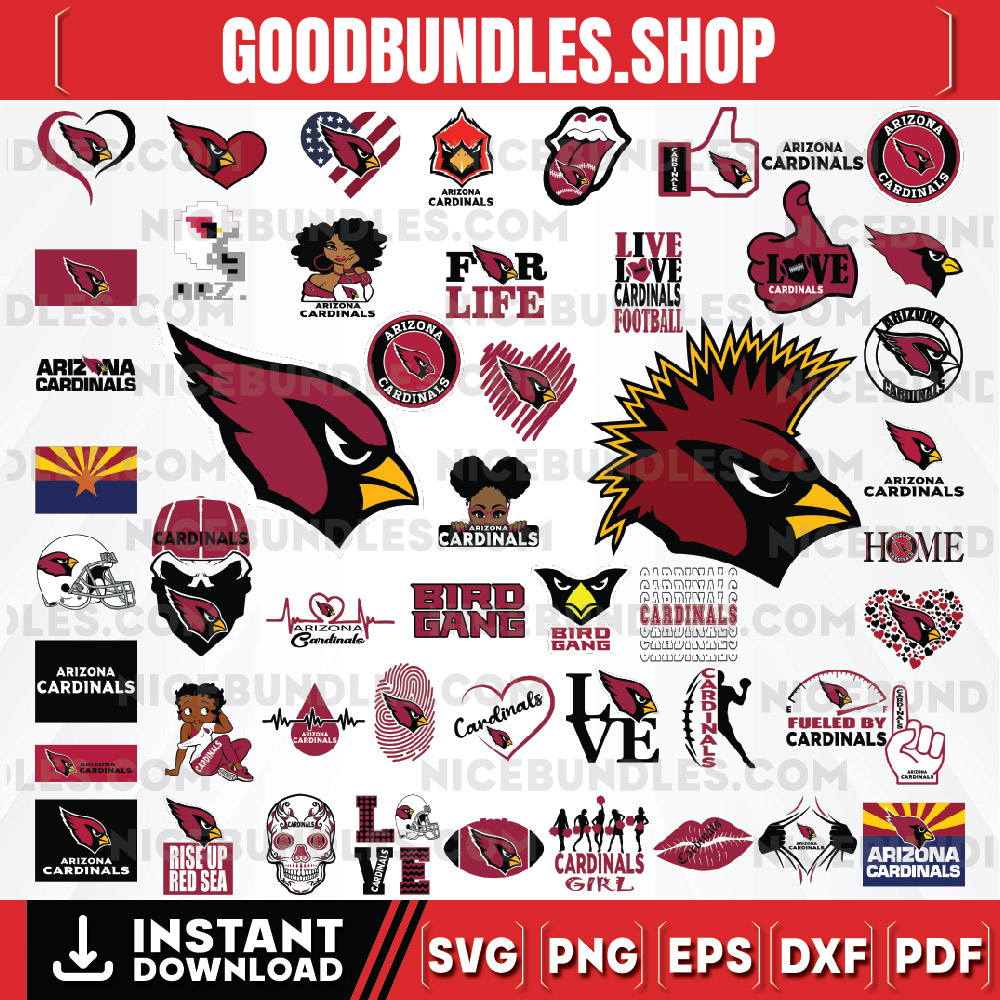 50 Files Arizona Cardinals Team Bundle Svg , Arizona Cardinals svg, NFL Teams svg, NFL Svg, Png, Dxf, Eps, Instant Download