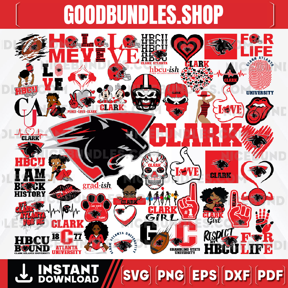 57 Files Clark Atlanta University Team Bundles Svg, Clark Atlanta University SVG, HBCU Team svg, Mega Bundle, Designs, Cricut, Cutting File, Vector Clipart, Digital Download