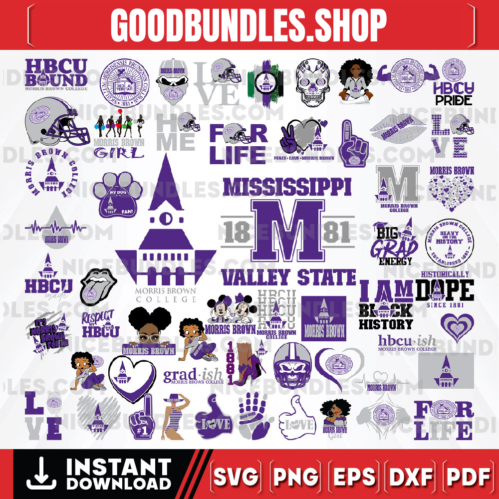 57 Files Morris Brown College Team Bundles Svg, Morris-Brown College svg, HBCU Team svg, Mega Bundle, Designs, Cricut, Cutting File, Vector Clipart, Digital Download