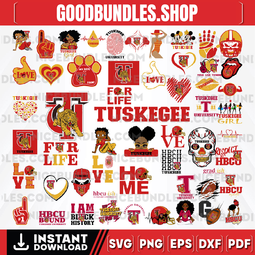 56 Files Tuskegee University Team Bundles Svg, Tuskegee University svg, HBCU Team svg, Mega Bundle, Designs, Cricut, Cutting File, Vector Clipart, Digital Download