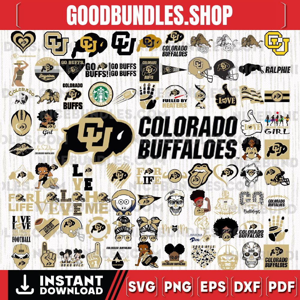 87 Files Colorado Buffaloes Team Bundle Svg, Colorado Buffaloes Svg, NCAA Teams svg, NCAA Svg, Png, Dxf, Eps, Instant Download