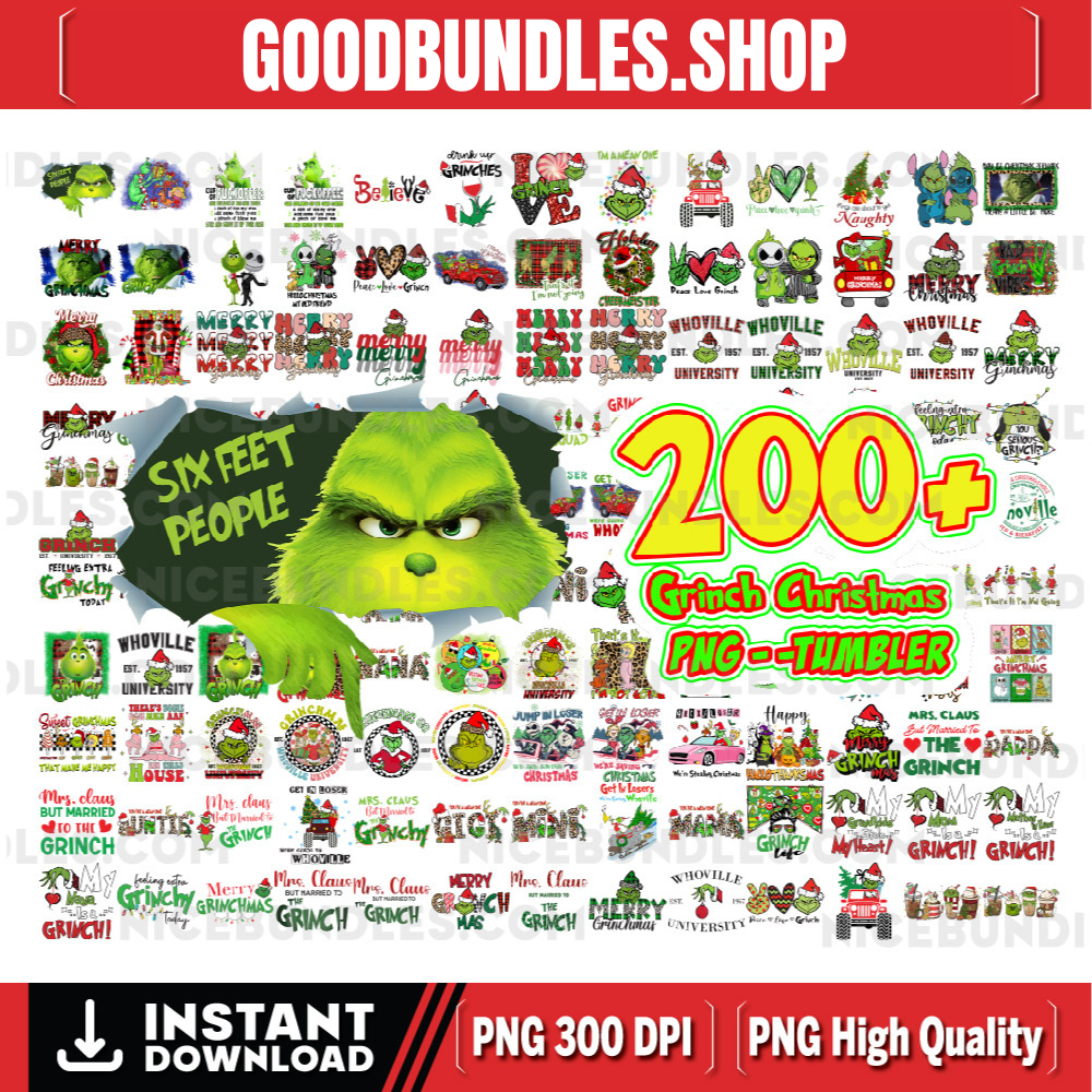 200+ Design @Christmas Movie Png Bundle, Grinch Png, Grinch Tumbler PNG, Christmas Grinch Png, Grinchmas Png, Instant Download