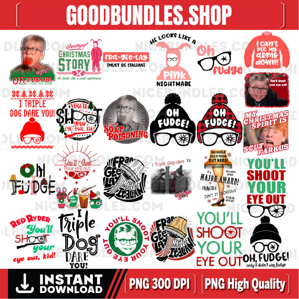 26+ Christmas Story Png Bundle, Christmas Movie Png Bundle, Funny Christmas Png, Funny Sayings Png, Instant Download@