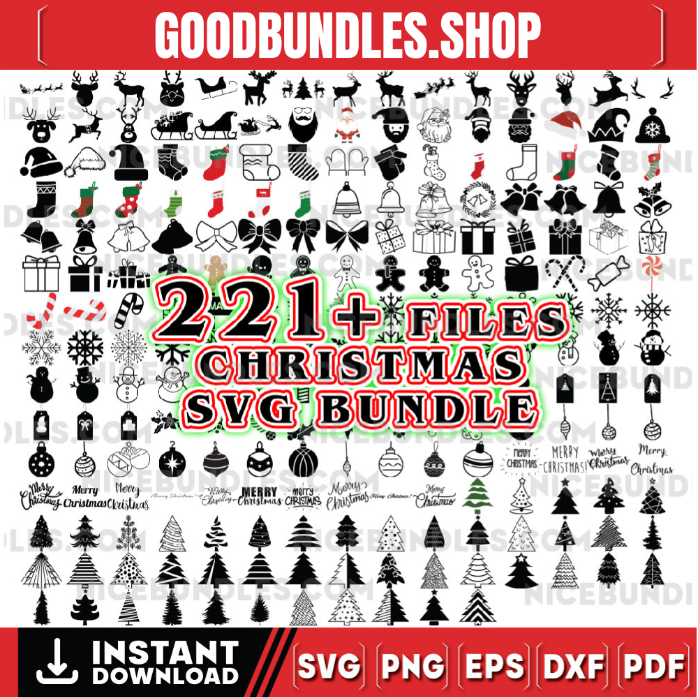 CHRISTMAS SVG Bundle, CHRISTMAS Clipart, Christmas Svg Files For Cricut, Christmas Svg Cut Files