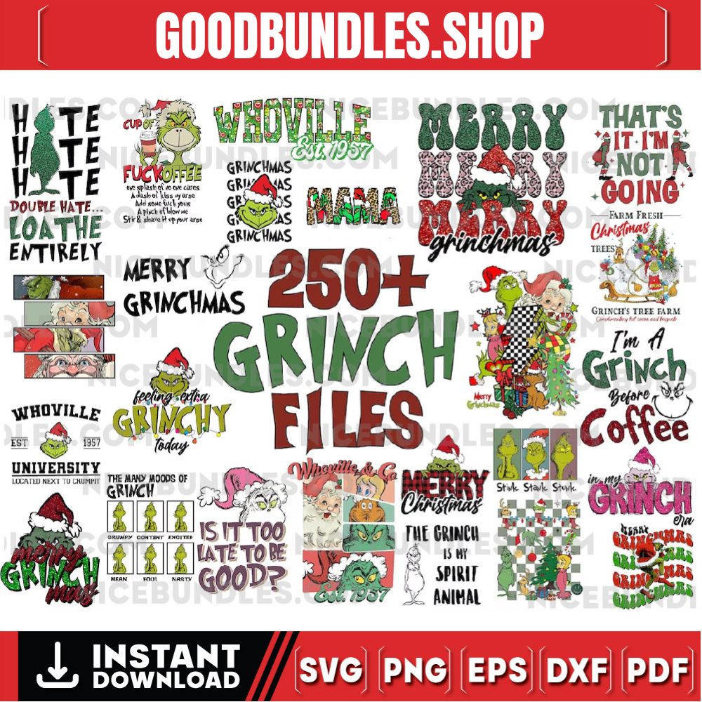Mega Christmas Bundle Svg, Mega Grinc Bundle Svg, Christmas Svg, Merry Christmas Svg, Funny Christmas Svg, Christmas Shirt Svg, Grinc Svg