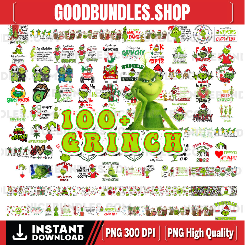 100+ Files The Grnich Png Bundle, Merry Grnichmas Png, Retro Grinc Png, Christmas Sublimation, Digital Sublimation, Unique Designs