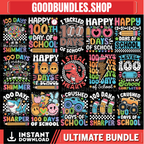 100 Days of School PNG Bundle, 100th Day of School Png, 100 Days Png, Teacher Png, School Png, Sublimation design, Digital Download