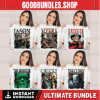 Halloween Horror Characters Bundle Png,Retro Halloween png,Horror Halloween sublimation PNG,Scary movie png,Horror png, Halloween Bundle Png