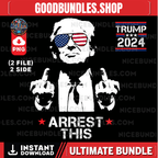 Trump Arrest This Funny 2 Side PNG
