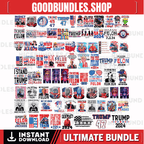 Bundle 75+ I’d Rather Vote For A Felon Than A Jackass 2024 Png, I’m Voting For The Felon Trump PNG, Trump for President, 4th Of July Png