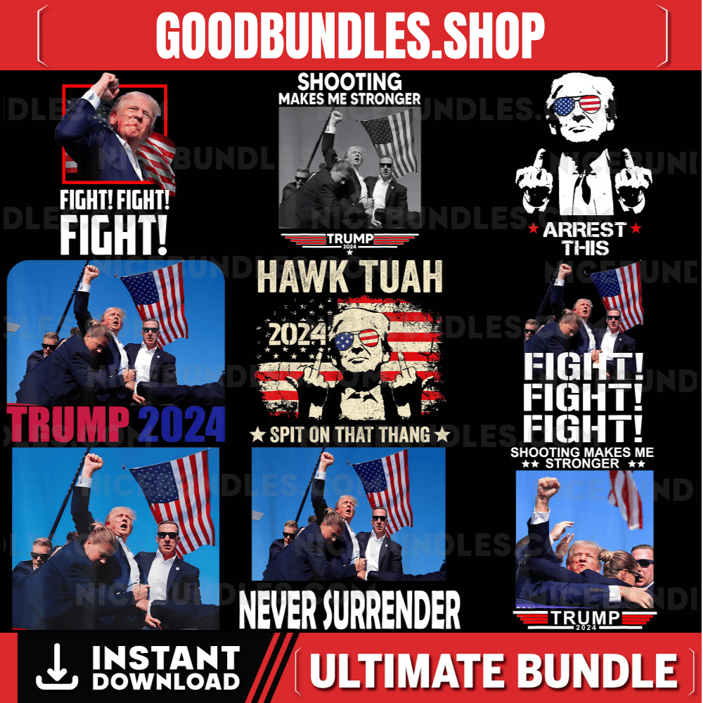 Bundle Trump assassination Png, Trump Shot png, Trump President Png, Trump 2024 Supporter Png, Republicans Png, Election USA 2024