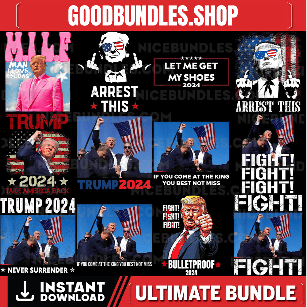 Trump assassination Png, Trump 2024 Supporter Png, TRUMP SHOT, Never Surrender, Make America Great Again Png, Not Today You Can’t Kill png