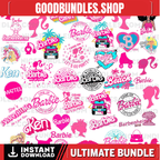 Barbie Svg bundle, Pink Logo, BarBie Svg bundle, girls Svg, Svg files for Cricut, Girl Svg, Sticker Clipart, Svg Files, Png Files Clipart