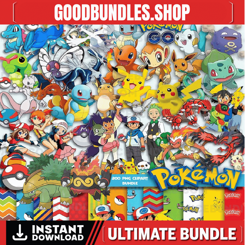 Pokemon PNG Clipart Bundle, 4k digital papers, Sublimation Pokeball png, anime pokeball png cliparts bundle, pokemon ogs sublimation png