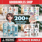 200+ Nurse Life Tumbler Wrap, 20oz Nurse Bundle, Nurse Medical Sublimation Designs, Nurse Fashion Tumbler, Nurse PNG Nurse girl vibrant cute