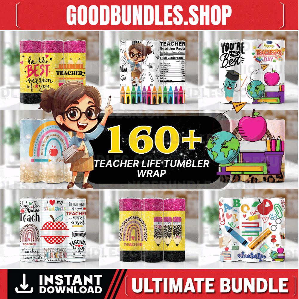 160+ 20oz Teacher Life Tumbler Wrap, Back To School Sublimation Image Nutrition Facts 20oz skinny, Messy Bun Teacher Inspire Affirmation PNG