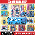 345 + Stitch Tumbler Wrap Designs, Stitch Sublimation Designs, 20 oz Stitch Tumbler Wrap PNG, Stitch Wrap, Lilo & Stitch Tumbler PNG