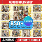 850 + Add Your Own Photo Tumbler Wrap Designs, Photo Tumbler Wrap, Canva Add Your Own Photo PNG, Collage Tumbler, Photo Sublimation Wrap PNG