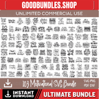 103 Motivational Quotes SVG bundle, Inspirational SVG, Positive SVG for Cricut & Silhouette designs, sublimation designs, laser engraved