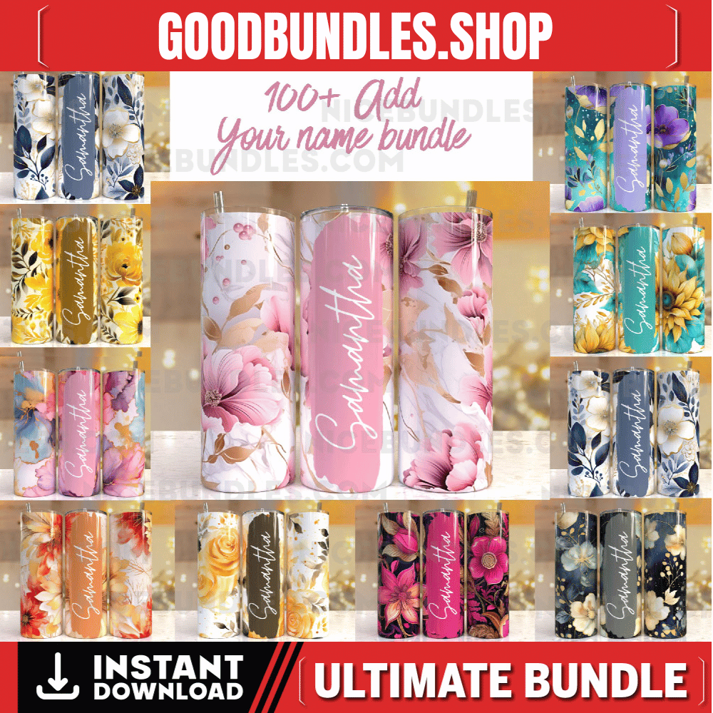 100 + Add your own text Floral tumbler, 20oz Skinny Tumbler Sublimation Designs Tumbler PNG File Digital Download, Colorful Flowers png