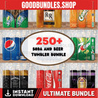 250+ Beer and Soda Tumbler Wraps Bundle, Alcoholic Drinks Beer Tumbler, Straight Png Tumbler Template Png Seamless Sublimation Skinny PNG