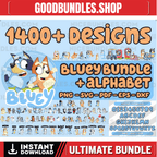 1400+ Mega Bluey Bundle, Bluey Cut Files For Cricut, Bluey Clipart, Bluey And Bingo, Bluey Family, Bluey Birthday, Digital Download
