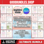 14500+ Pages PLR Canva Template Bundle, 200 Canva PLR Templates, Planners, Journals, Trackers, Printable, Master Resell Rights, PLR Products