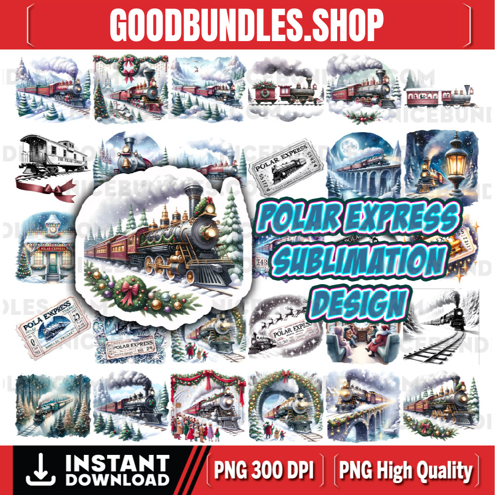 Polar Express Png Sublimation Design, Merry Christmas png, ha@ppy new year png, polar express train png, sublimate designs,Train Tickets
