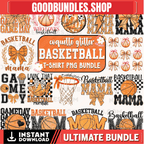 Basketball Png Bundle, Basketball Mom Png, Game Day png, Basketball Mama Png, Basketball Short Png, Sports Png, Coquette Bow Sublimation PNG