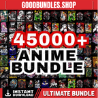 45000+ Anime Design Bundle with CLEAR Background, Perfect for Print on Demand,T-Shirt Hoddies Anime PNG, Mega Pack Anime Designs