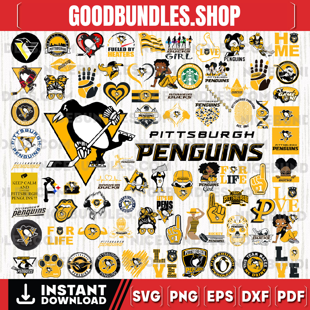 82 Files Pittsburgh Penguins Team Bundles Svg, Pittsburgh Penguins Svg, NHL Svg, NHL Svg, Png, Dxf, Eps, Instant Download