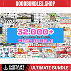32000+ SVG bundle for Cricut, Svg Files For Cricut, Mega Svg bundle, Silhouette, Instant Download, big svg bundle, Png Designs, fonts bundle
