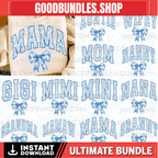 Blue Chinoiserie Png Bundle, Floral Chinoiserie Png, Chinoiserie Png, Mama Shirt Png, Chinoiserie Design, Floral Mama Png, Varsity Mama Png