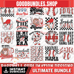 Glitter Baseball Bundle png, Retro Baseball Png Bundle, Baseball Team Png, Baseball Mama shirt, Baseball png, Baseball Sublimation Design,