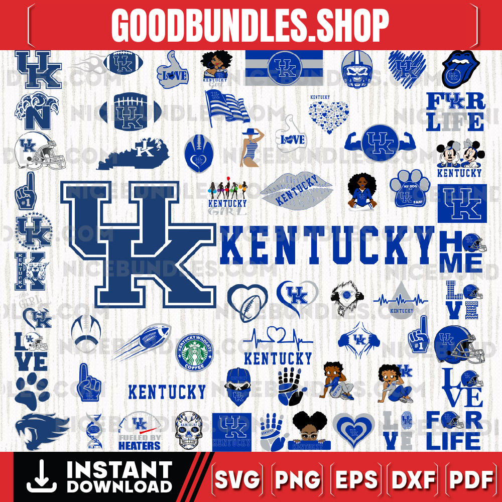 61 Files Kentucky Wildcats Team Bundle Svg, Kentucky Wildcats Svg, NCAA Teams svg, NCAA Svg, Png, Dxf, Eps, Instant Download