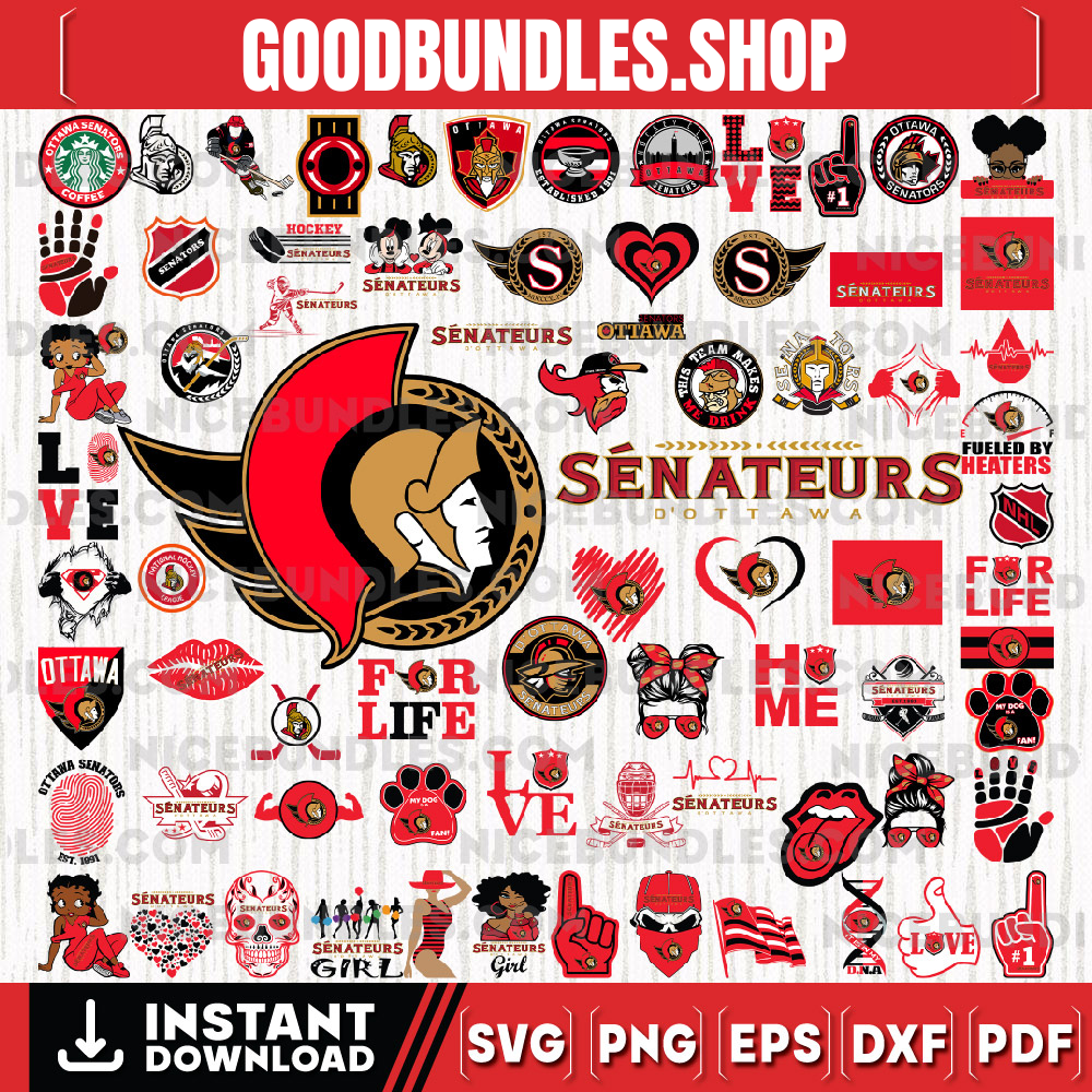 73 Files Ottawa Senators Team Bundles Svg, Ottawa Senators Svg, NHL Svg, NHL Svg, Png, Dxf, Eps, Instant Download