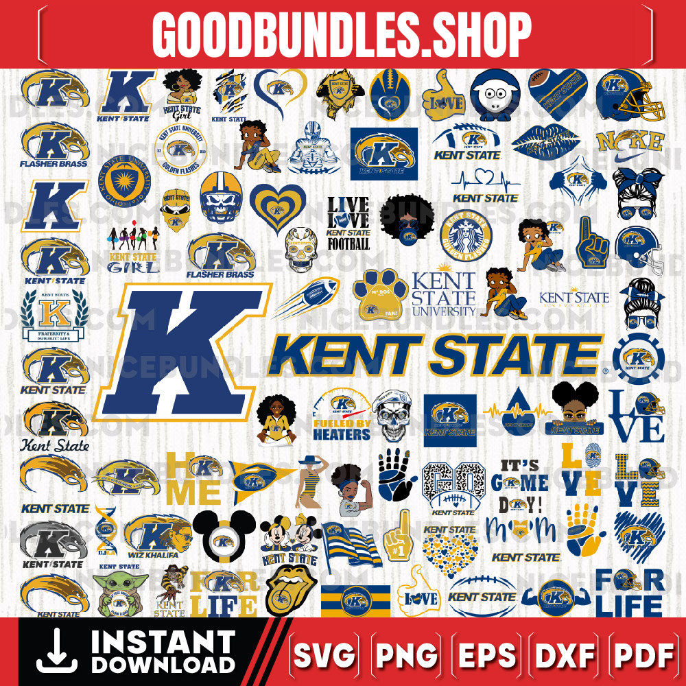 88 Files Kent State Golden Flashes Team Bundle Svg, Kent State Golden Flashes Svg, NCAA Teams svg, NCAA Svg, Png, Dxf, Eps, Instant Download