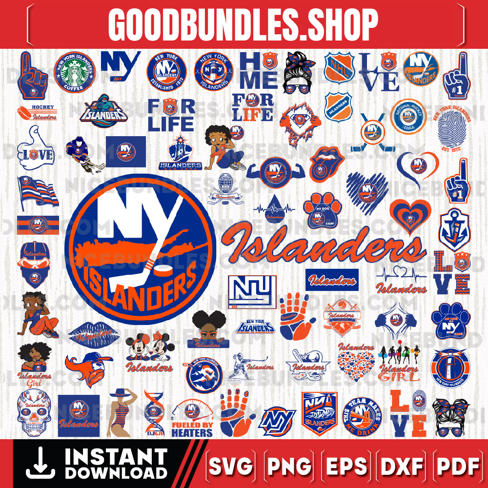 72 Files New York Islanders Team Bundles Svg, New-York, New York Islanders Svg, NHL Svg, NHL Svg, Png, Dxf, Eps, Instant Download